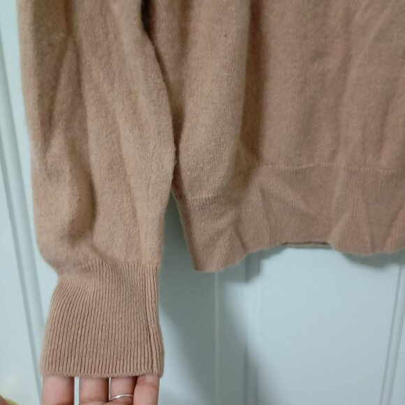 Naadam Mens XS 100% Cashmere Pullover Crewneck Sweatshirt City Chic Camel Brown - Picture 4 of 10